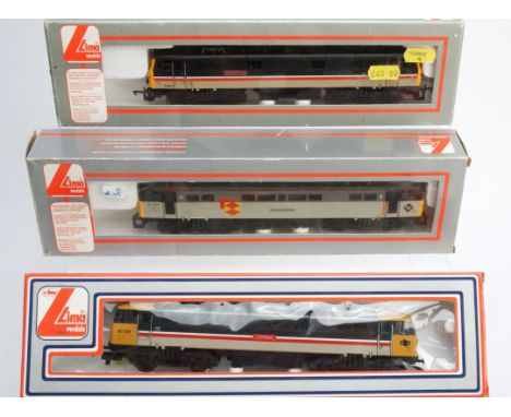Lima 00 Gauge BR Railfreight Class 87 grey/beige Electric Locomotives, 87033 'Thane of Fife', 87101 'Stephenson' and 87016 'L