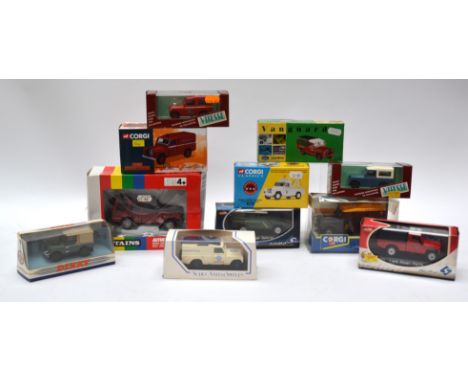 Modern Diecast Land Rover Models,  a boxed collection of 1:43 scale or similar military, civilian and commercial models inclu