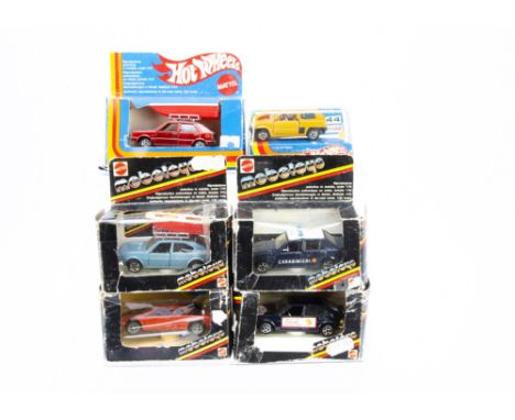 Mattel HotWheels  and Mebetoys, A135 Giulietta Carabinieri, A117 Alfa Sud Vacanze Mare, A47 Lamborghini Urraco, Alfa Sud T Ra