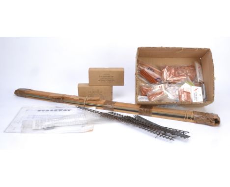 Collection of 00 Gauge Track construction items and Wrenn/Formoway fibre 3-Rail Track, including various yard lengths of rail