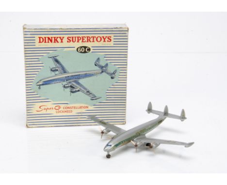 A French Dinky Toys 60c Lockheed Super G Constellation, silver body, 'Air France' livery, 'F-BHBX' markings, in original box,