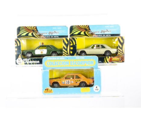Guisval Scorpion Series, No 110 Fiat 130 "Servicio Secreto", metallic light green body with Secret Agent leaning through wind