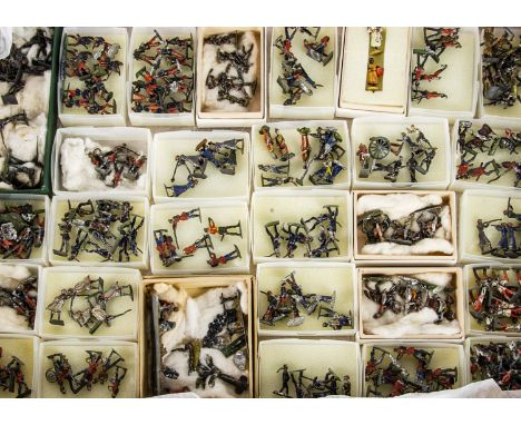 Lot of 30mm scale German made demi-rondes probably Algeyer and Haffner, mostly 19th Century military subjects, with a few Afr
