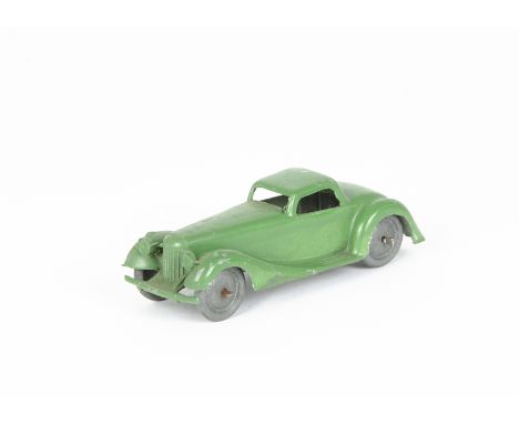 A Bren L Toys Bentley Coupe, all green body, 'Bren L Toys W H Cornelius Ltd' to underside of roof, bare metal wheels, similar