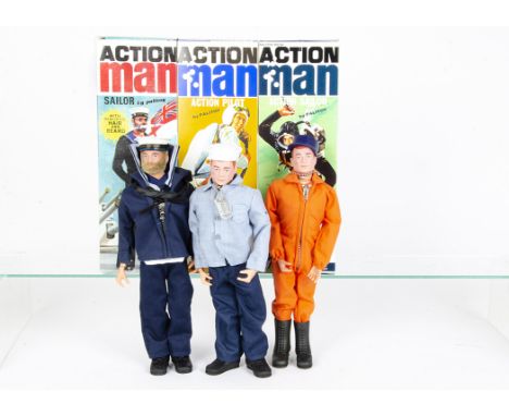 Hasbro 40th Anniversary Action Man Figures, Sailor, Action Pilot, Action Sailor, in original boxes, E, boxes VG (3)