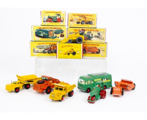 Matchbox King Size  and Major Pack, K-1 Weatherhill Hydraulic Shovel, K-2 KW Dart Dump Truck, K-3 Hatra Tractor Shovel, K-5 F