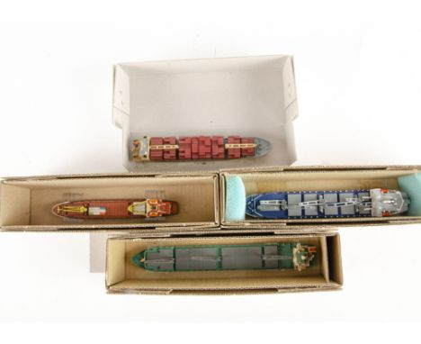 White Metal 1/1250 Scale Merchant Ships, four boxed examples Hansa 10432 Rickmer Rickmers, Cape Hatteras Bi 110 Bille, Machae