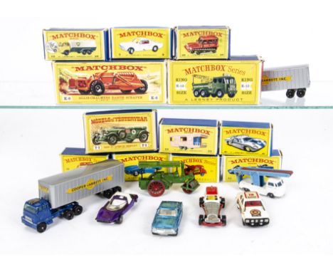Matchbox Lesney 1-75, King-Size  and MOY Series, including 42 Evening News Van, 14 Iso Grifo, 25 BP Tanker, K-6 Allis-Chamber