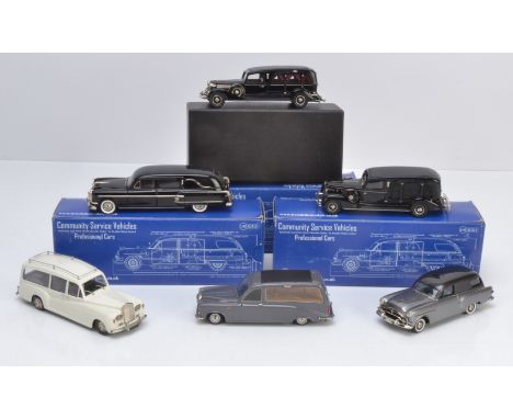 White Metal Hearses, a 1:43 scale boxed group comprising Brooklin Community Service Vehicles CSV 05 1953 Packard Henney (pack