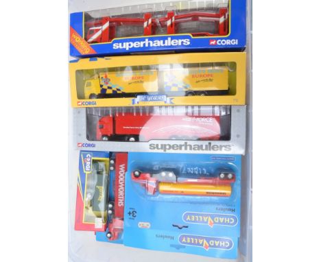 Modern Diecast Haulage Vehicles, a boxed collection of modern American and British vehicles including Corgi Superhaulers 5954