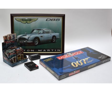 James Bond Collection, including IMC Base Station, Screen Life 'Scene It' DVD game, 007 Monopoly (sealed), Card and Dice Game