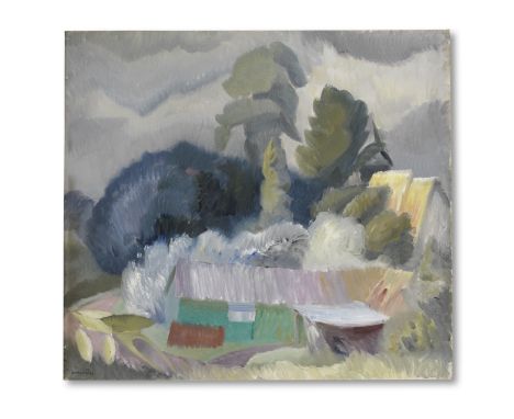 Ivon Hitchens (British, 1893-1979)The Village Forge (Heyshott Sussex) signed 'HITCHENS' (lower left)oil on canvas45.6 x 50.9 