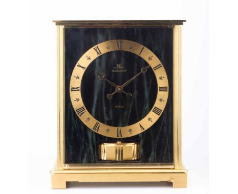   Jaeger-LeCoultre ATMOS Elysee, ca. 1975   doubliertes Metallgehäuse, Frontscheibe als Tür gearbeitet und aus Glas. Ziffernb