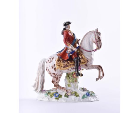   Reiterstandbild Friedrich August III. von Sachsen Meissen 19. Jhd.   Der sächsische Kurfürst und König von Polen-Litauen Au
