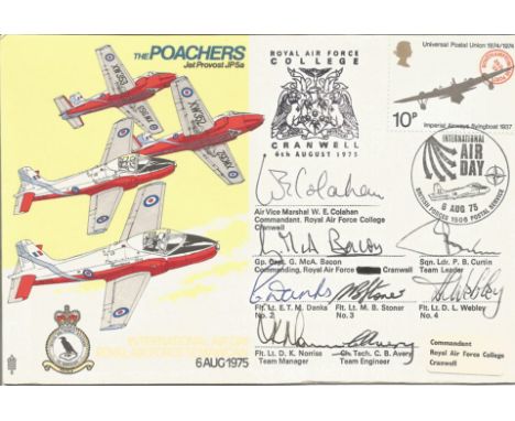 International Air Day Royal Air Force St Mawgan, The Poachers cover signed by Air Vice Marshal W E Colahan, Gp Capt G McA Bac