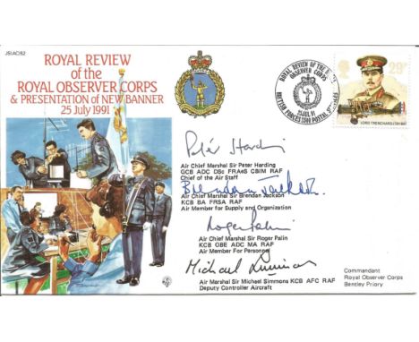 Air Chief Marshal Sir Peter Harding, Air Chief marshal Sir Brendan Jackson, Air Chief Marshal Sir Roger Palin, and Air Marsha
