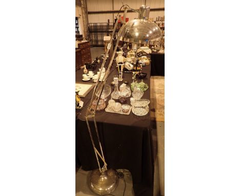 Large floor standing chrome finished anglepoise style lamp CONDITION REPORT: All electrical items in this lot have been PAT t