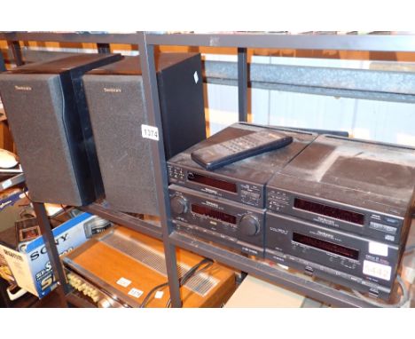 Technics stack HiFi system with speakers  CONDITION REPORT: All electrical items in this lot have been PAT tested for safety 
