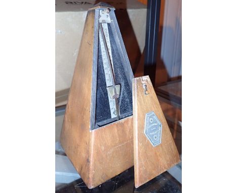 Antique French mahogany cased metronome 