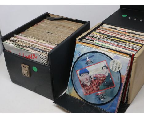 Approximately 200 1980's singles including picture sleeves. UK P&amp;P Group 3 (£30+VAT for the first lot and £8+VAT for subs