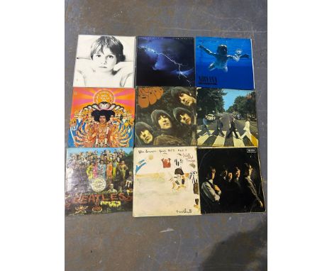 Quantity of mixed LPs including Jimi Hendrix and The Beatles, track label, all LPs in this lot are in used condition and sold