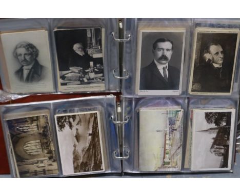 Two postcard albums, each contains 160 vintage postcards, mainly topographical with some scientific and WWI examples. UK P&am