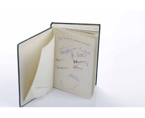 AUTOGRAPHED 'CRICKET IS MY LIFE' BY LEN HUTTON
with foreword by Thomas Moult (London: Hutchison & Co), signed by J. Sherman, 