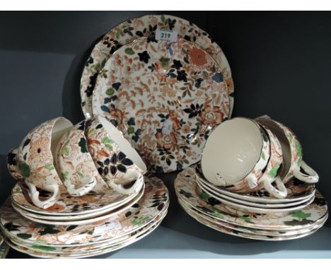 A vintage part tea service by Royal Couldon in the Bittersweet pattern