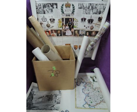 A selection of vintage posters and prints