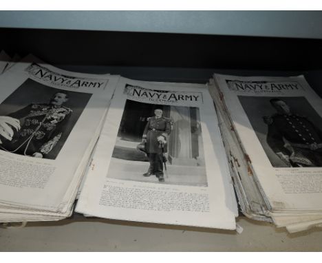 A selection of vintage Navy and Army illustrated magazines
