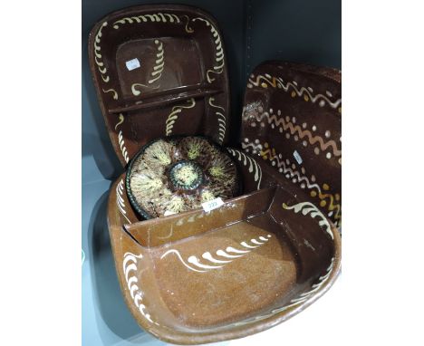 A selection of vintage stone ware kitchen items