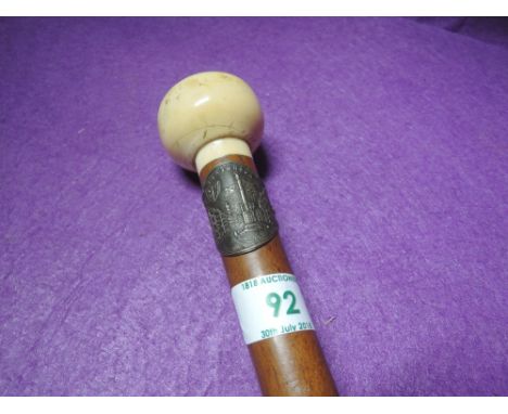 A vintage walking stick or cane