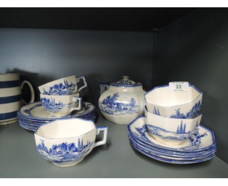 A vintage part tea service by Royal Doulton in the Norfolk pattern 