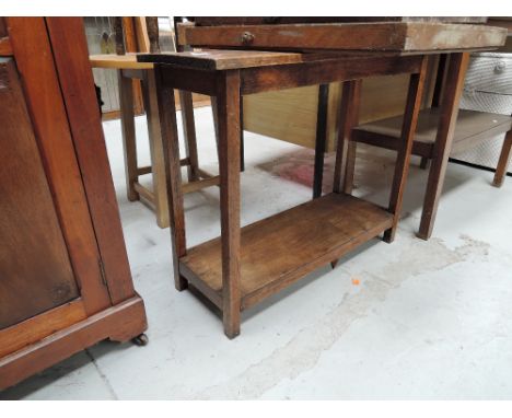 An oak side occasional table