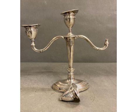 A silver candlestick hallmarked Birmingham approx weight 308g