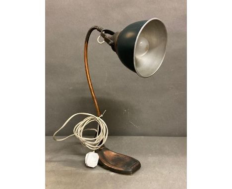 A vintage Art Deco style adjustable desk lamp 