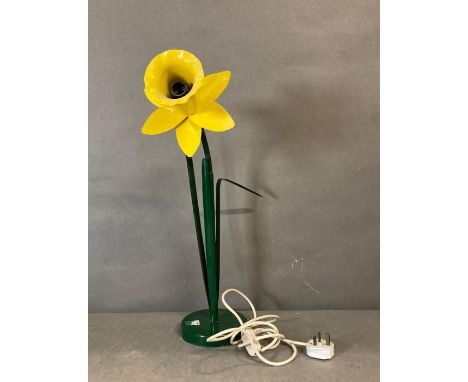 A daffodil angle poise lamp by pop art designer Peter Bliss