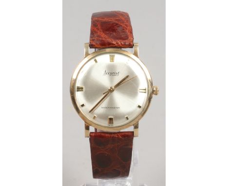 A gentleman's yellow metal Accurist Shockmaster manual wristwatch.
