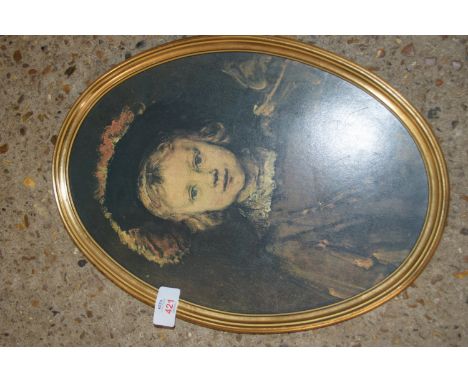 FRAMED PRINT OF A REMBRANDT PAINTING, FRAME WIDTH APPROX 29CM
