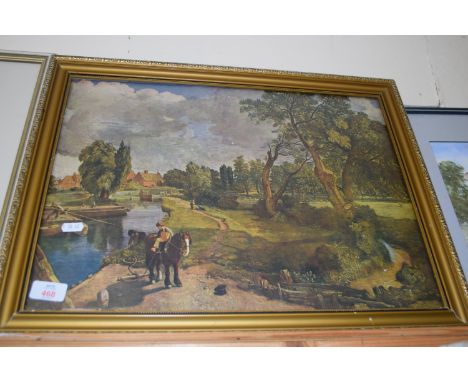 FRAMED PRINT OF PAINTING, WIDTH APPROX 57CM