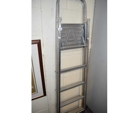An aluminium step ladder