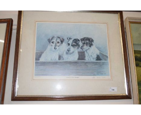 "What's for Dinner" by Janice Cordon, limited edition print, framed and glazed
