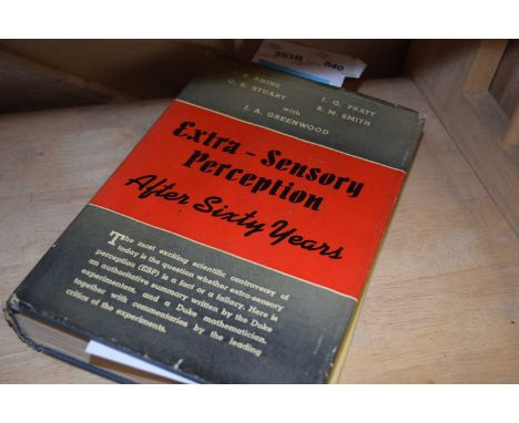 JOSEPH GAITHER PRATT &amp; OTHERS: EXTRA-SENSORY PERCEPTION AFTER SIXTY YEARS, New York, Henry Holt, 1940 first edition, orig