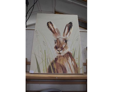 Canvas style print of a hare
