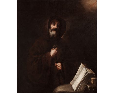 Workshop of JOSÉ DE RIBERA (Xátiva, Valencia, 1591 - Naples, 1652)."St. Francis of Paula" ca.1630.Oil on canvas.Size: 120 x 1