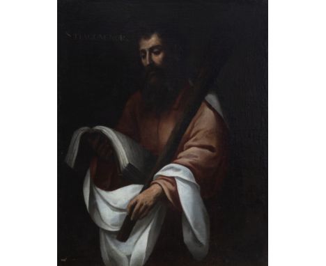 ESTEBAN MÁRQUEZ DE VELASCO (Puebla de Guzmán, Huelva, 1652 - Seville, 1696), attributed."Santiago el Menor".Oil on canvas.Per