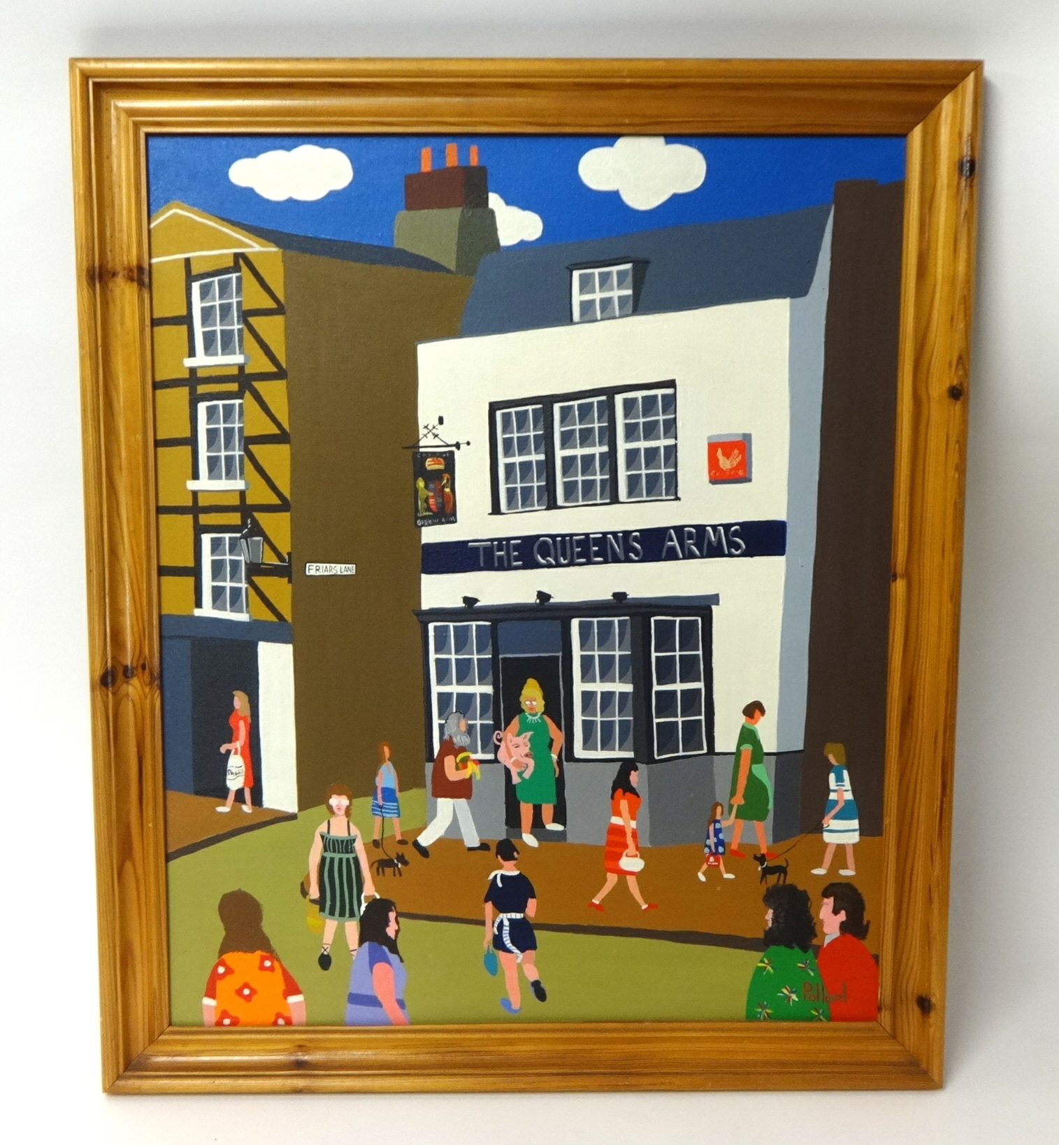 BRIAN POLLARD an original early painting 'The Queens', signed, 60cm x 50cm, The Queens is located