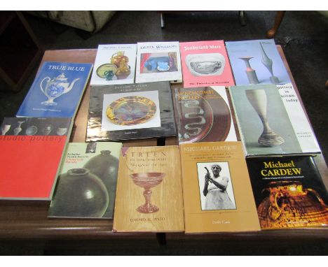 Thirteen books mainly studio pottery, ceramics etc, including Michael Cardew, Lucie Rie, Sutton Taylor etc