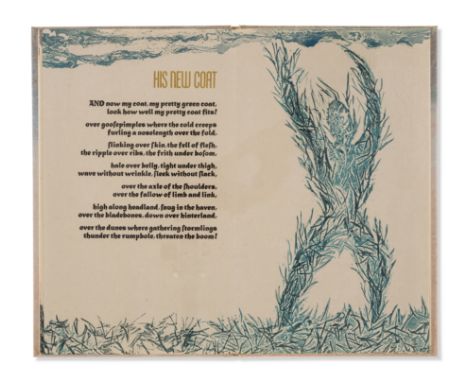 Gogmagog Press.- Cox (Morris) Mummer's Fool,&nbsp;number 22 of 60 copies,&nbsp;original cloth-backed colour-printed boards wi