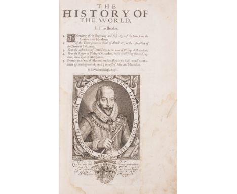 Raleigh (Sir Walter) The History of the World, additional engraved title (dated 1614) with corner defective (just touching pl